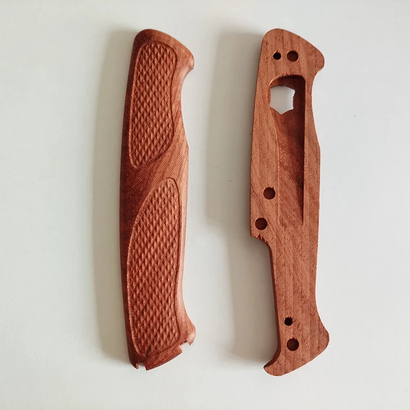 1 Pair CNC Natural Solid Wood Material Knife Grip Handle Scales For 130MM Victorinox Delemont RANGER Series Knives 0.9663.MC