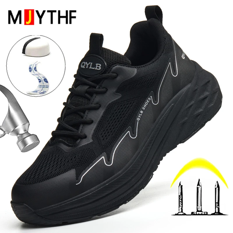 

2025 NEW Men Security Shoes Anti-smash Anti puncture Working Sneakers Composite toe Work Safety Shoes lightweight comfortable