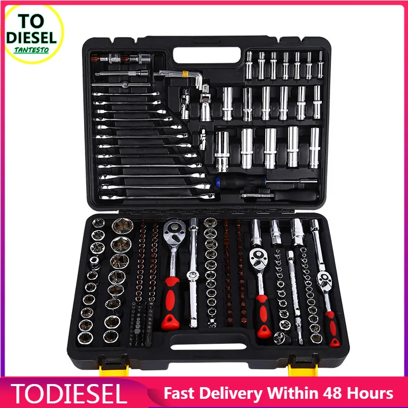 

216PCS 24pins Quick Wrench Car Repair Tool Set CRIN Injector Repair Tool