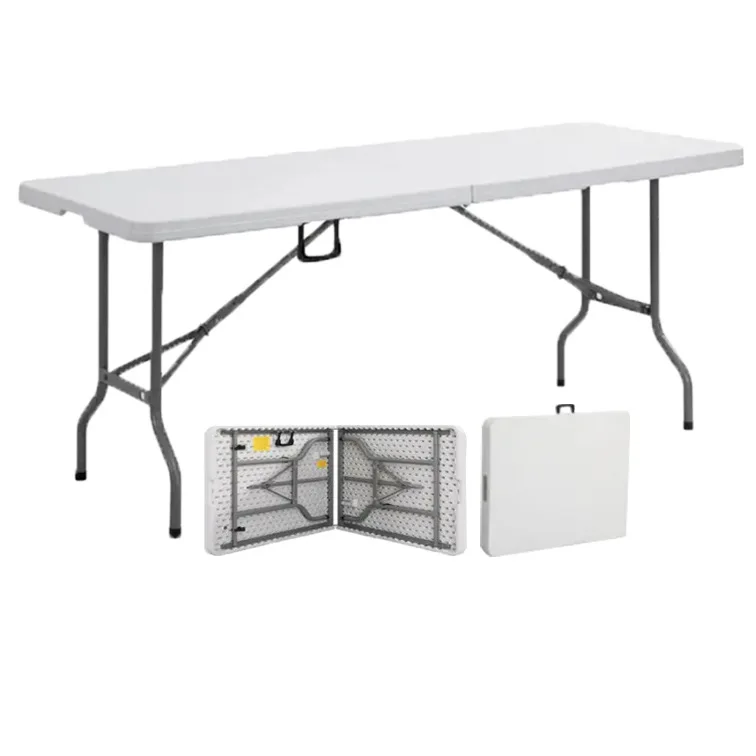 

1.8M blow molding folding long table outdoor foldable long table stall ground marketing folding table training meeting