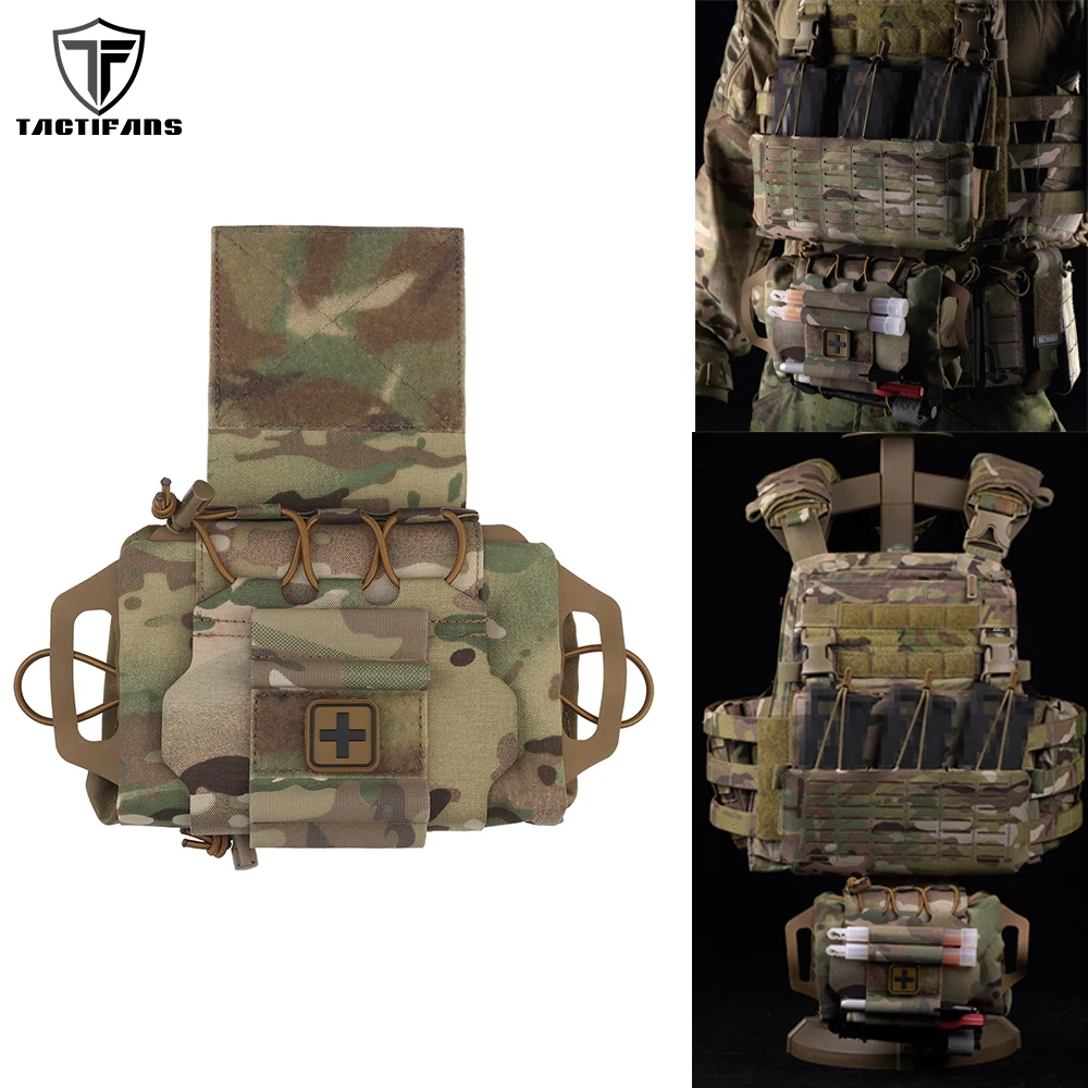 Tactical IFAK Pouch Kit di pronto soccorso Pack Medical Trauma Kit Pouch sistema in due pezzi Med Roll Carrier gilet da caccia sportivo all'aperto