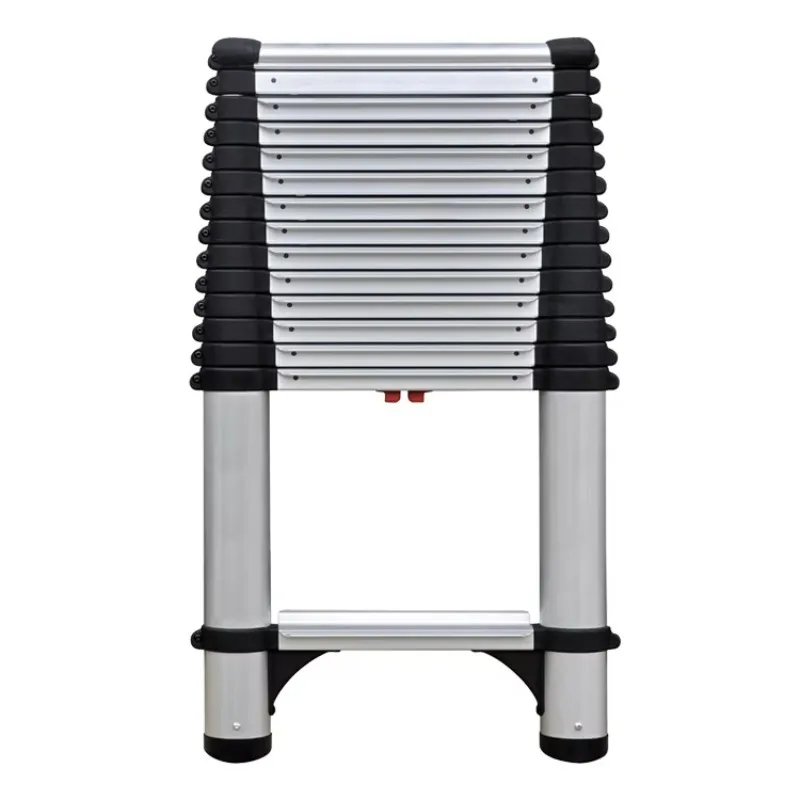 New Design Aluminum Extension Ladder One-Button Retraction Telescoping Ladder