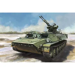 1/35 Scale Trumpeter MT-LB with zu-23-2 Armoured Tracked Transport Vehicles DIY Building Model Kits Static Display Toys Hobbies