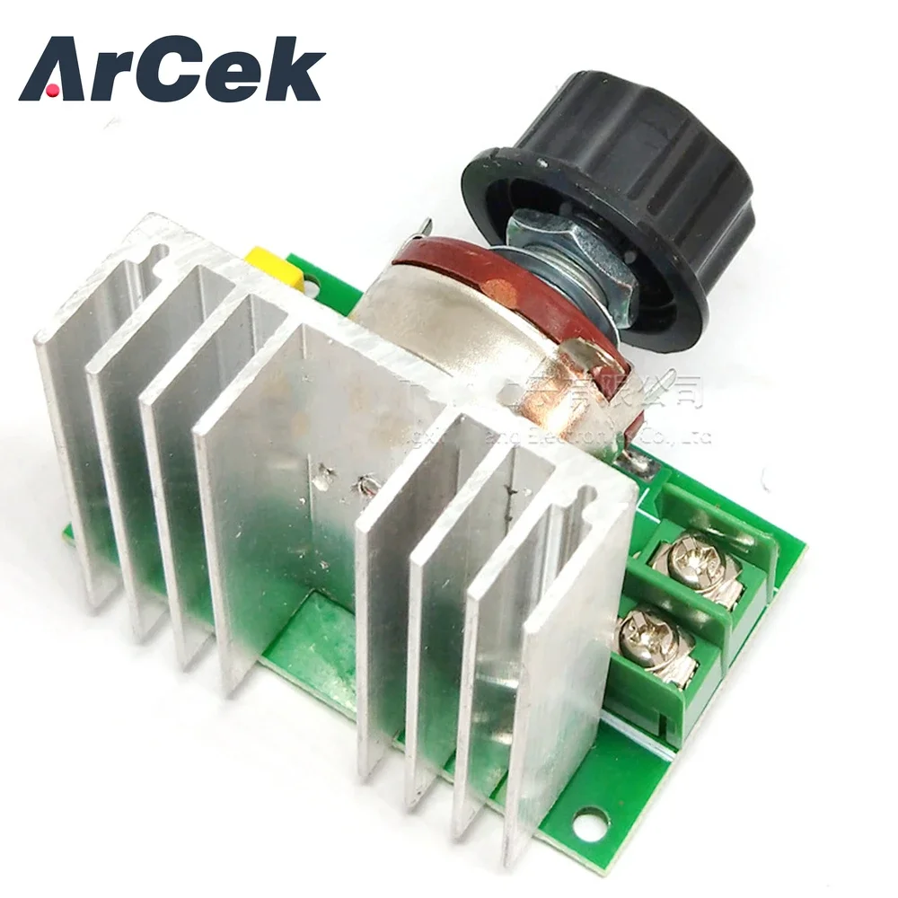 AC 220V 4000W High Power SCR Speed Controller Electronic Volt Regulator Motor Governor Dimmer Module for Thermostat Dimming