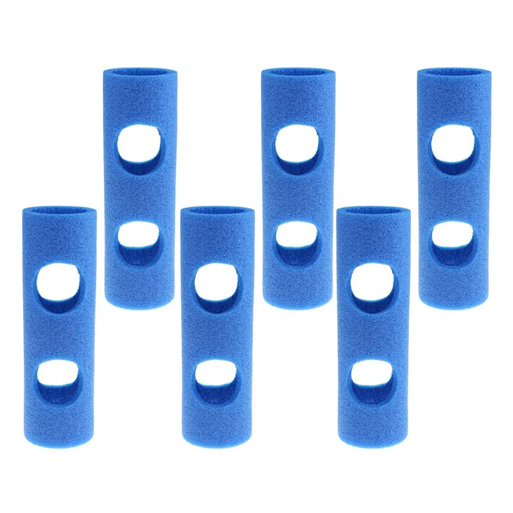 

6 Pieces Swimming Noodles Connector Woggle with 2 Crossed Holes Training