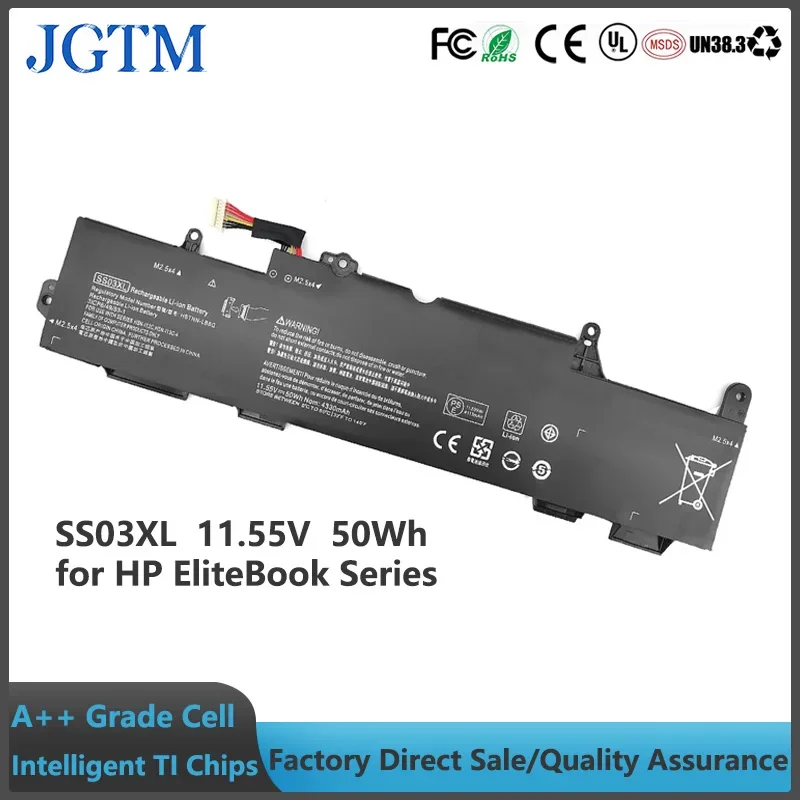 

JGTM SS03XL 11.55V 50Wh Li-ion Rechargeable Laptop Battery for HP EliteBook 730 745 840 ZBOOK 14U G5 933321-855 HSTNN-LB8G