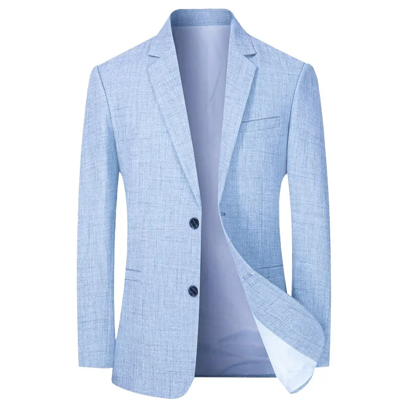 Blazers fins imbibés pour hommes, vestes d\'affaires décontractées, vêtements de cérémonie de printemps et d\'été, coupe couvertes, taille 4X,