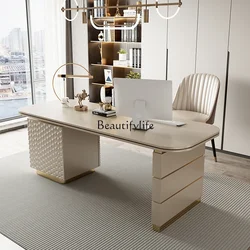 Italian light luxury desk modern simple computer office study table combination