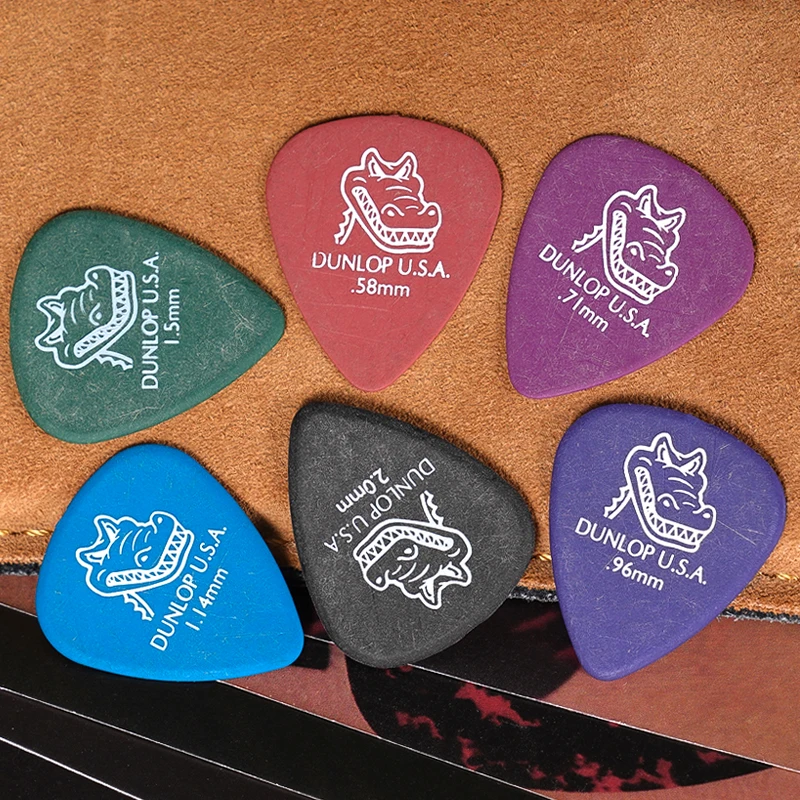 Dunlop  Pick. 417R GATOR GRIP matte material non-slip acoustic/electric guitar picks. Thickness: 0.58/0.71/0.96/1.14/1.50/2.0mm.