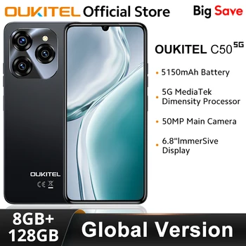 Oukitel C50 5Gสมาร์ทโฟนAndroid 14 6.8 