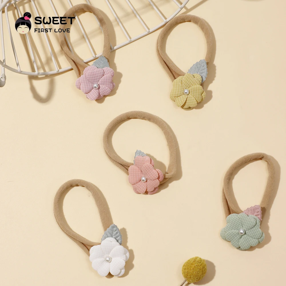 Cute Resin Floral Girls Hair Ties Candy Elastic Hair Bands Pigtails Hair Rope Rubber Hair Gum Scrunchies Hair Accessories