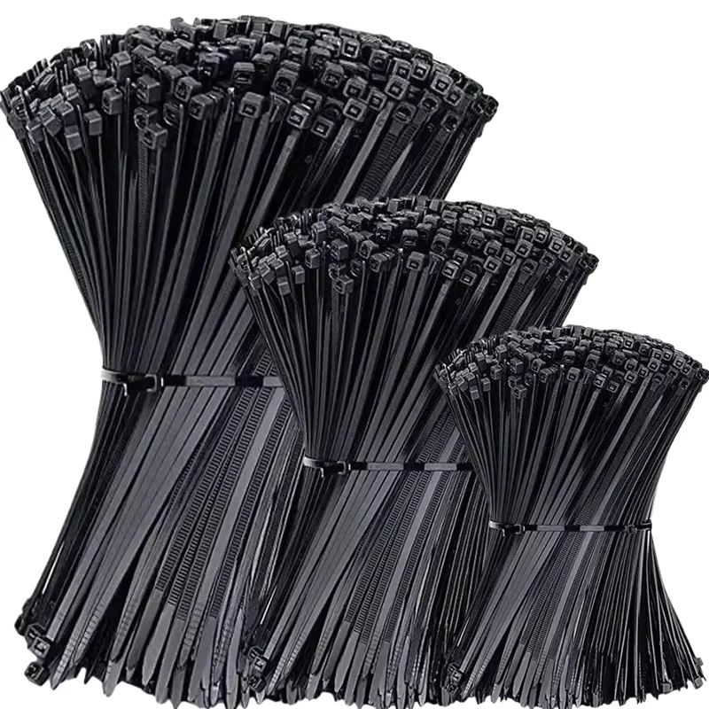 500/100Pcs Nylon Cable Ties Self-locking Cord Ties Straps Adjustable Cables Fastening Loop Home Office Wire Zip Ties Wholesale