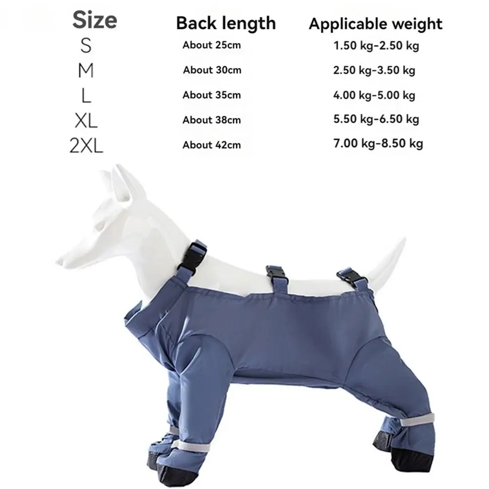 Breathable Waterproof Dog Jumpsuit Anti-Slip Stain Resistant Pets Dustproof Pants Easy To Clean Adjustable Straps