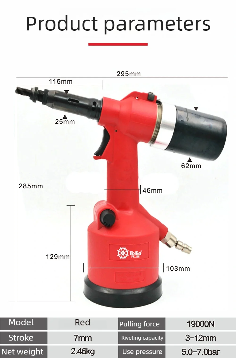 Rivet Nut Tool Pneumatic Riveter Industrial Automatic Hydraulic Pull Rivet Nut Gun M3 M4 M5 M6 M8 M10 M12 Riveting Tool