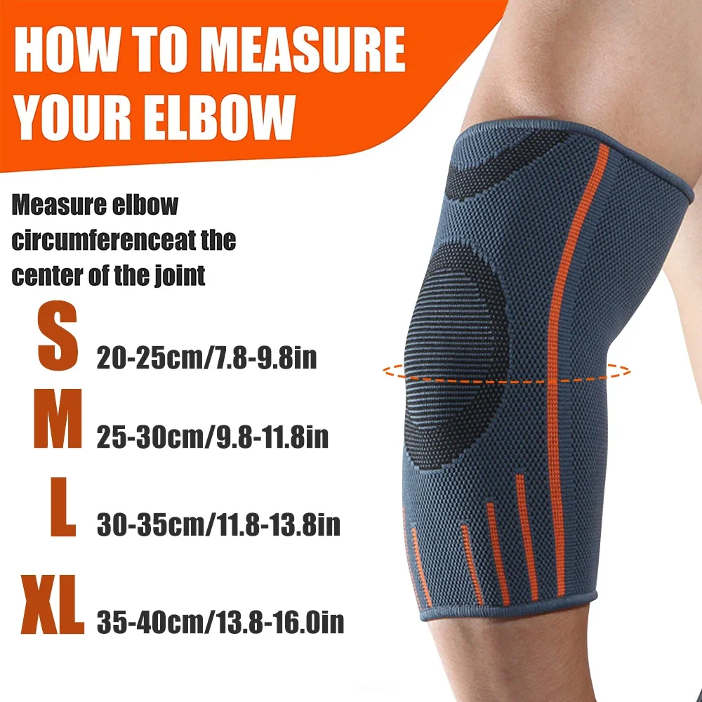 One Piece Sports Elbow Brace Compression Support Arm Sleeve for Tennis Elbow Brace Strap Tendonitis, Epicondyt Elbow, Arthritis