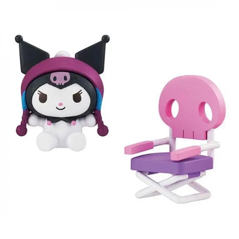 Bandai prawdziwa Kawaii Sanrio Hello Kitty Kuromi moja melodia ozdoby kempingowe Gacha figurka Anime dziewczyna uroczy kreskówka prezent festiwalowy