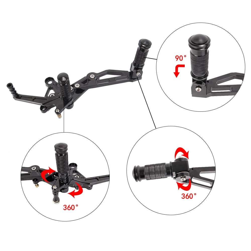 For HONDA MSX125 MSX 125 2013 2014 2015 CNC Aluminum Motorcycle Adjustable Rearset Rear Set Foot Pegs Pedals Footrest