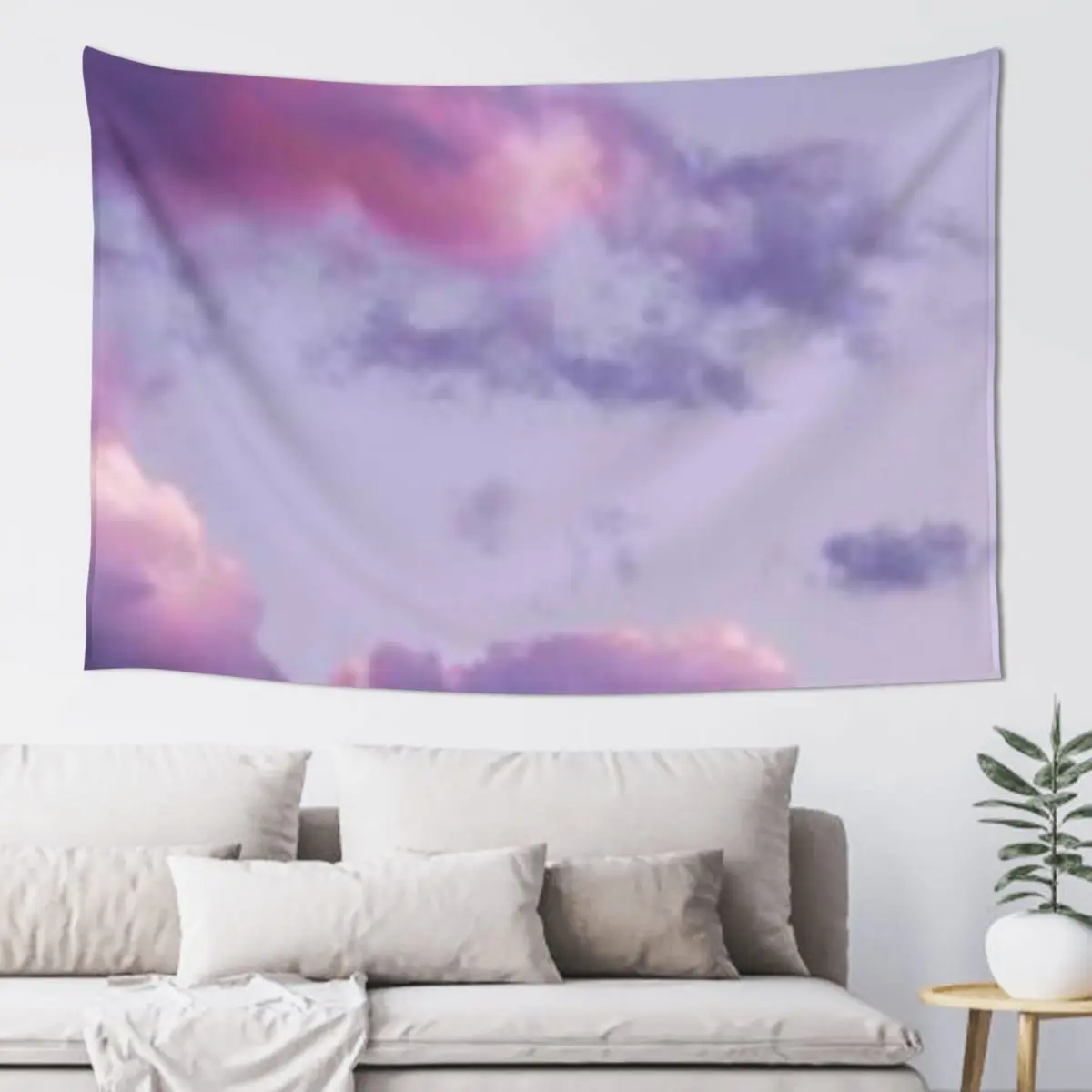 

cotton candy clouds & the moon Tapestry Wall Hanging Tapete For The Wall Aesthetic Room Decorations Tapestry