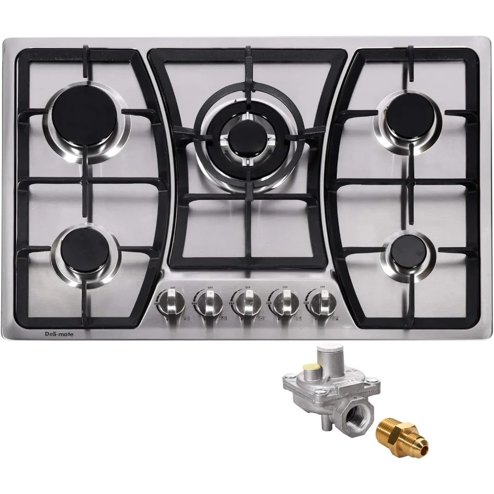 30인치 가스 쿡탑 LPG/NG 겸용 가스 버너 스테인리스 스틸 가스 호브 빌트인 가스 쿡탑 DM527-SA03Z 가스 스토브탑