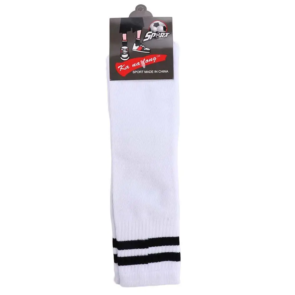 1 Paar lange Kompressionsstrümpfe, mehrfarbig, rutschfeste Socken, lange Fußballsocken, Fußball-Overknee-Socken, Sportsocken – Detail 3