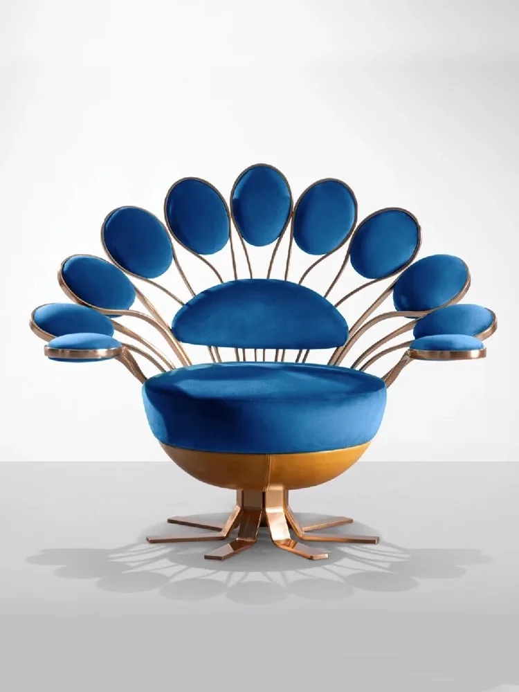 Cadeira pavão sala de estar internet celebridade designer criativo arte sofá cadeira única