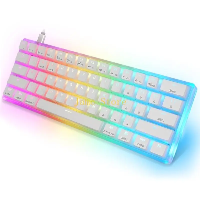 LX0B Mechanical Gaming Keyboard 61Key RGB Backlit Programmable Mini Keyboard