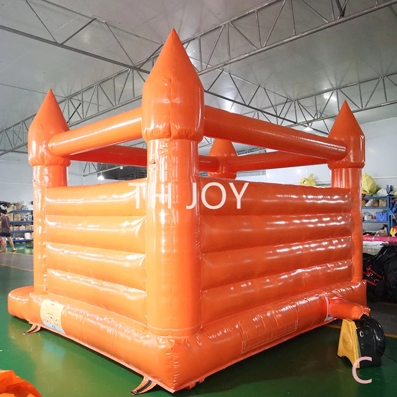 snel luchtschip tot deur, 2025 Halloween oranje springkussen huis, 4x4 m 13x13ft springkasteel voor Halloween party