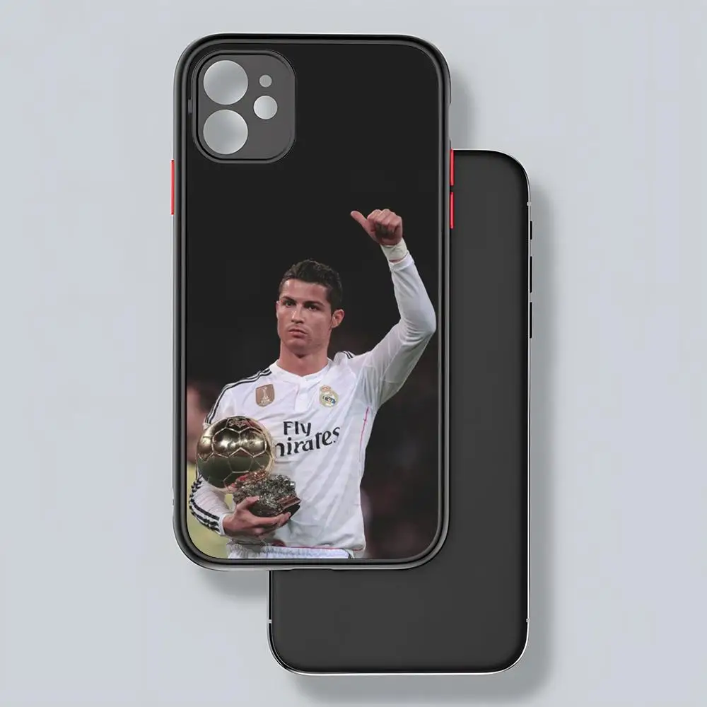 CR7 Football Star R-Ronaldo Phone Case Matte Transparent Back For IPhone 15 14 13 12 11 Pro Max X XR XS 8 SE Mini Plus Cover