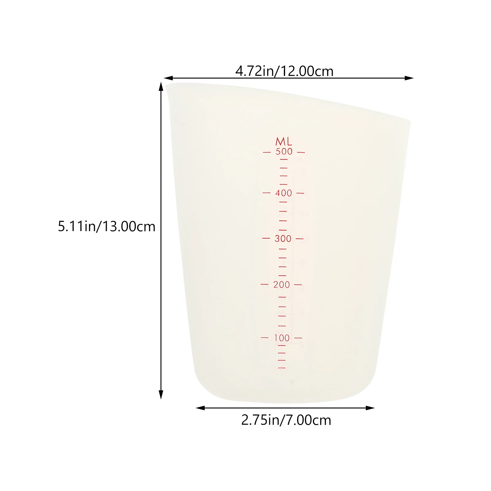 

3Pcs Silicone Measuring Cup Set with Scale Thickened Liquid Measuring Cups Kitchen Baking Cooking Household Cups