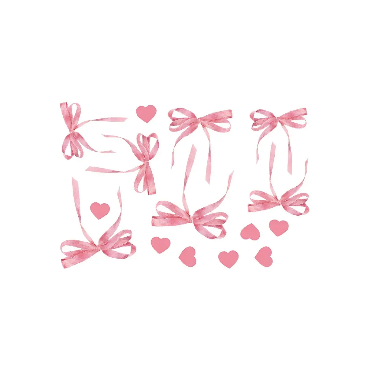 1PC Pink Bow Love Home Decor Stickers Closet Stickers Girl Heart Bedroom Wall Stickers Home Decoration Accessories