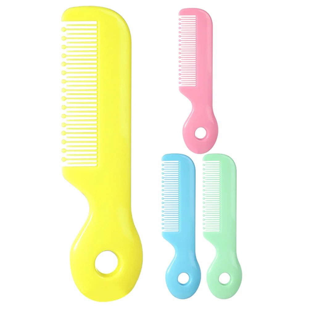 4Pcs Baby Comb Set Round Teeth Safety Toddler Infant Detangling Hair Groomer Cleaning Tool Baby Comb Infant Hair Brush