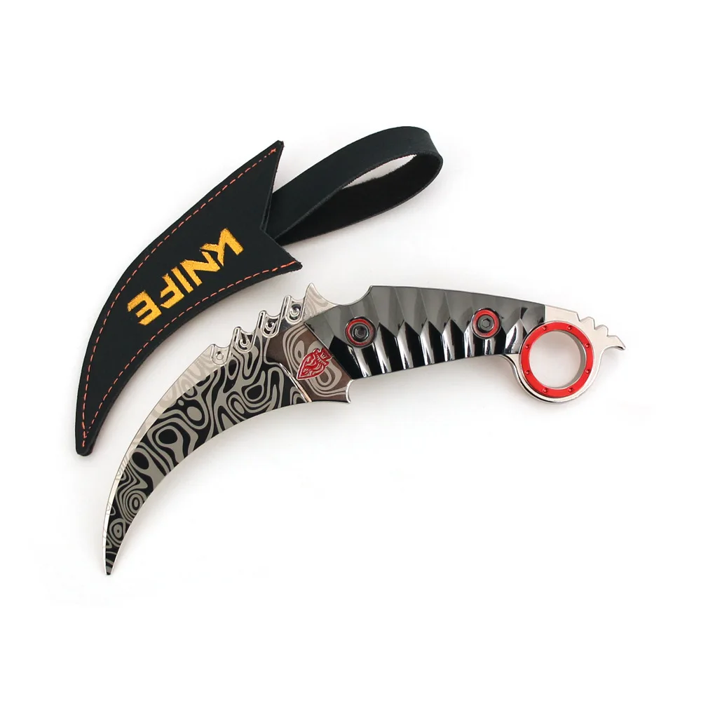18cm juego de ruptura de Arena Karambit último cuarto de Luna garra Metal Cosplay Prop modelo periféricos figura de acción regalo juguetes chico