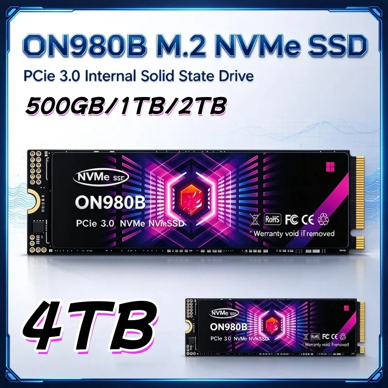 ON980B SSD M.2 NVMe PCIe 3.0 500GB 1TB 2TB 4TB M.2 2280 PCIe Hard Disk Internal Solid State Drive For Laptop