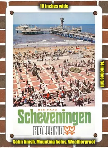 METAL SIGN - 1972 The Hague Scheveningen Holland - 10x14 Inches