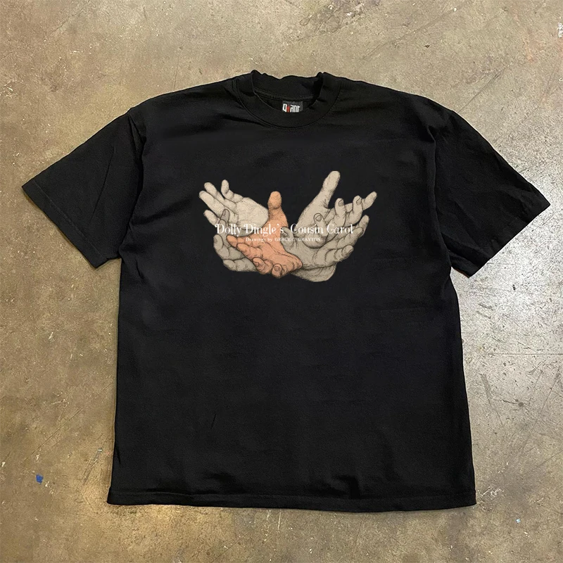 

200g Heavyweight! Trendy American-style Hip-hop Oversized Retro Short-sleeve T-shirt, Stylish Unique Graphic T Shirts Tops Tees