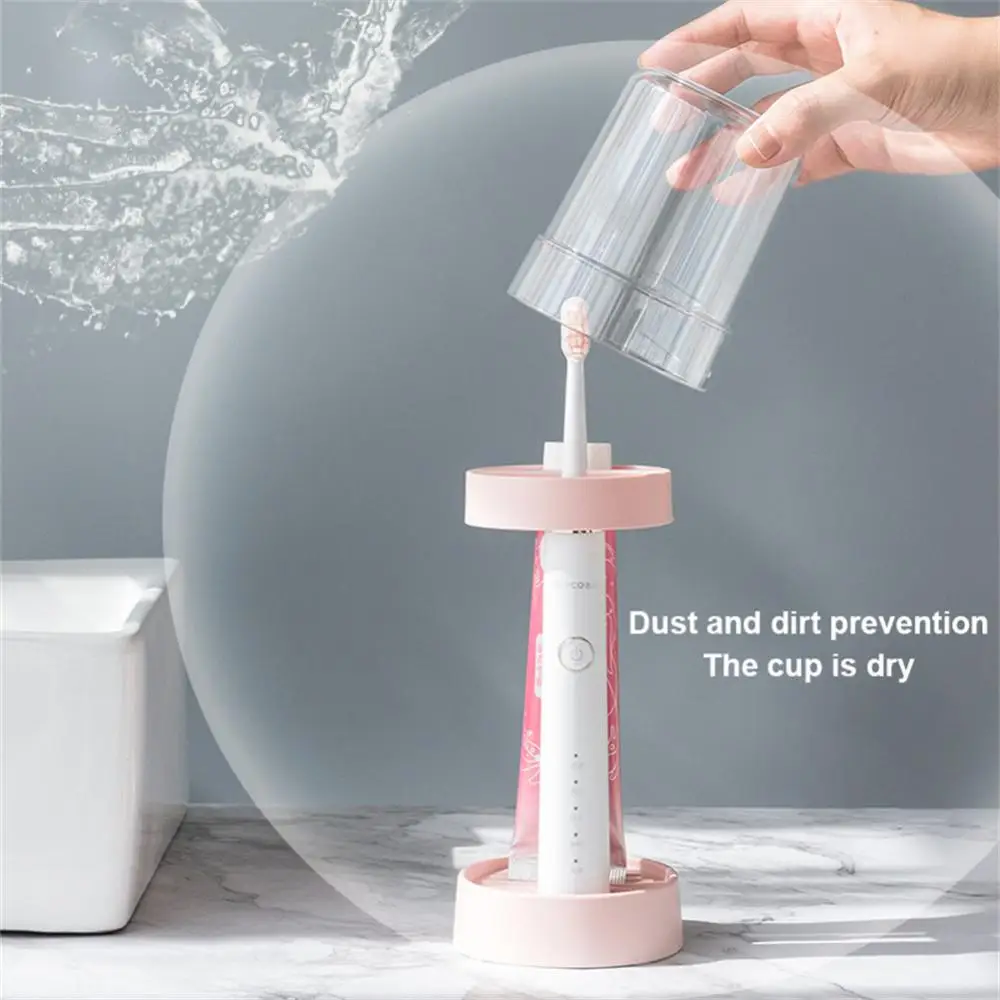 Wash Cup Adjustable Creative Bathroom Simple Style Bathroom Tools Home Organizer Electric Toothbrush Stand Organizer Dustproof