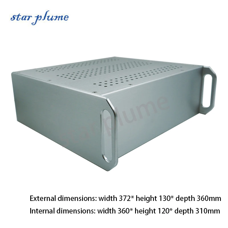 

(372*130*360mm) All Aluminum Amplifier Case 2000W Transformer American Standard Power Filter Amplifier Chassis Shell DIY Box