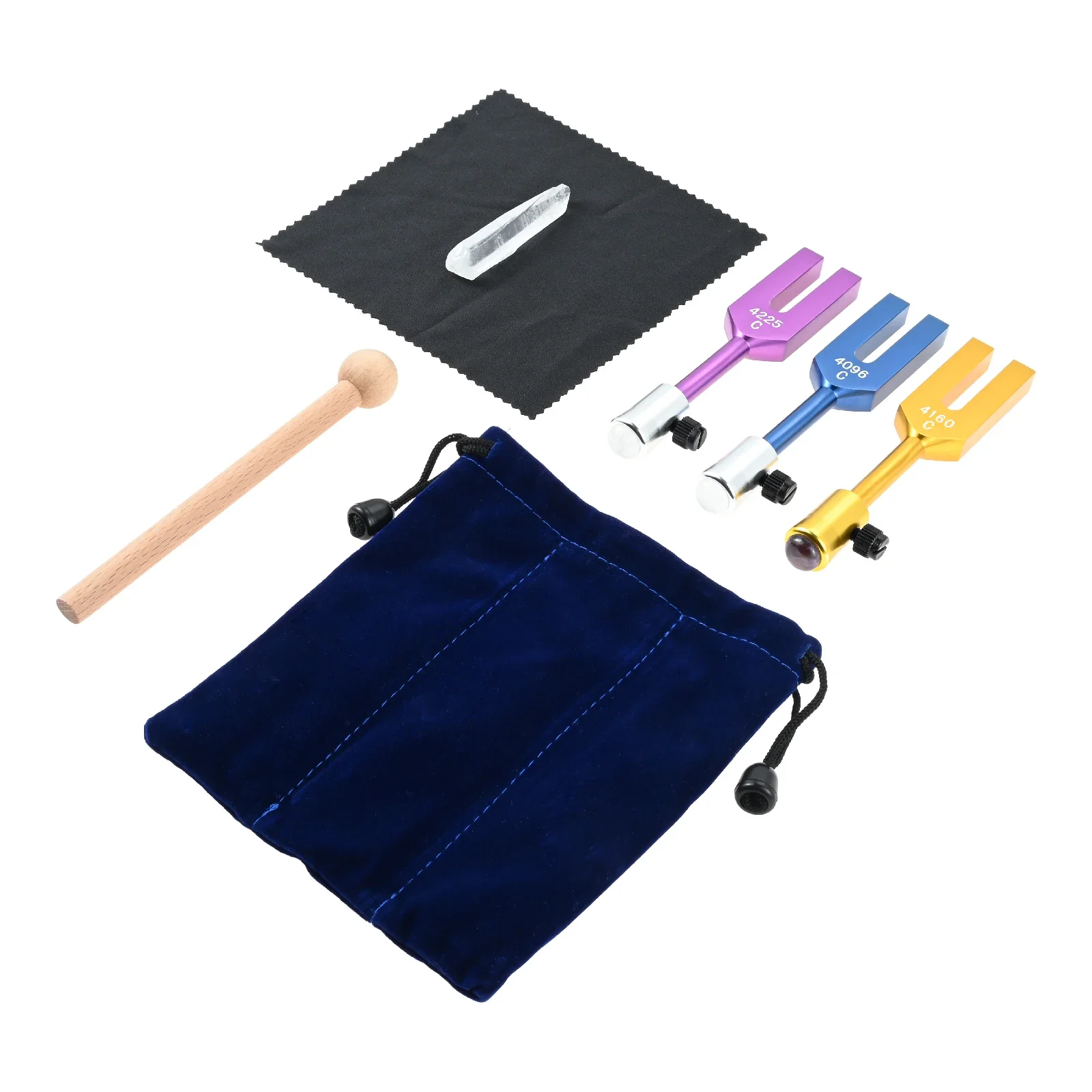 3pcs/set Tuning Forks 4096Hz 4160Hz 4225Hz with Crystal Feet