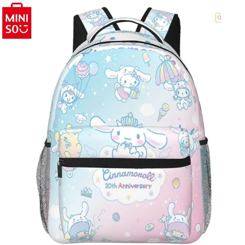 MINISO San Liou Cartoon Print Jade Guigou Student Anime Backpack is a high-quality 3D large capacity storage children's backpack