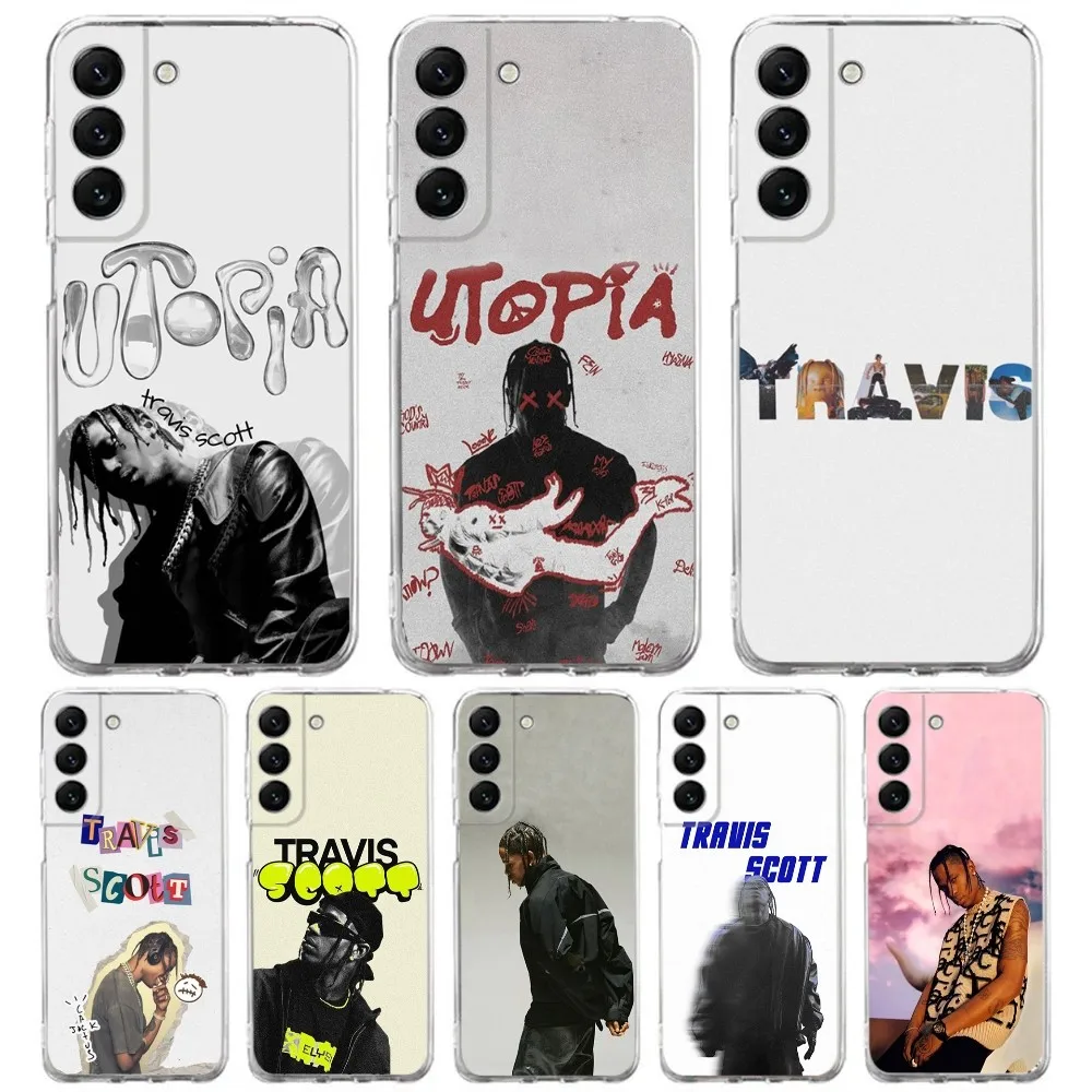 Rapper T-Travis S-Scott Phone Case Silicone For Samsung S30,S23,21,22,20 Ultra,S20 FE lite,S10,9,PIus Note20ultra Cover Clear