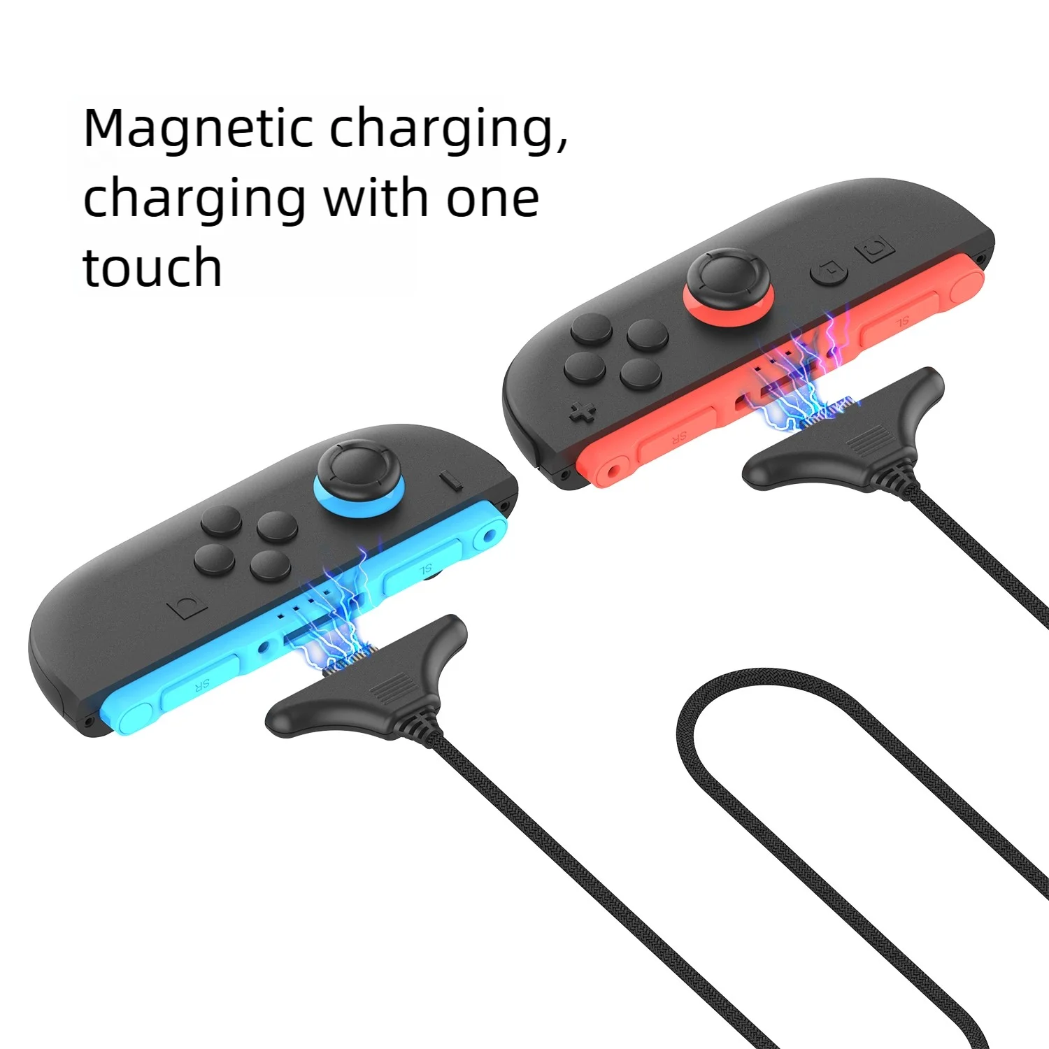 شاحن تحكم مغناطيسي طويل 3 متر لنينتندو سويتش 2 كابل شاحن محمول كابل شحن للتبديل 2 Joy-Con 2 في 1