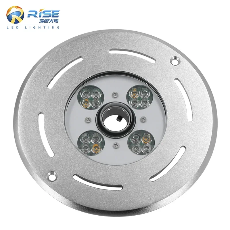 Outdoor IP68 RGB 12/24V DMX Underwater Light Water Swimming Pool LED Ring Lamp Fountain Nozzle Lights Garden Waterfall Landscape