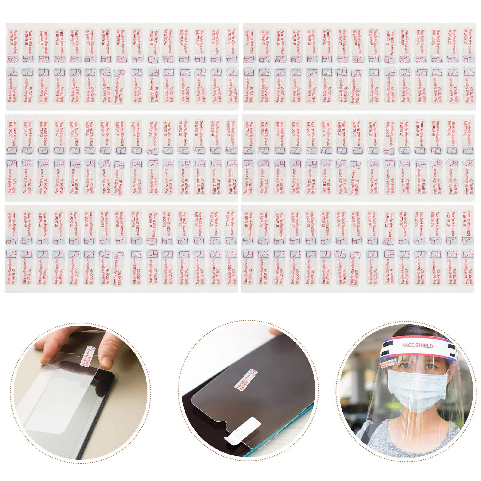 

3000pcs Steel Tempered Film Labels Pp Synthetic Paper Strong Adhesion Easy Peel Oil Resistant Self-Adhesive Protective