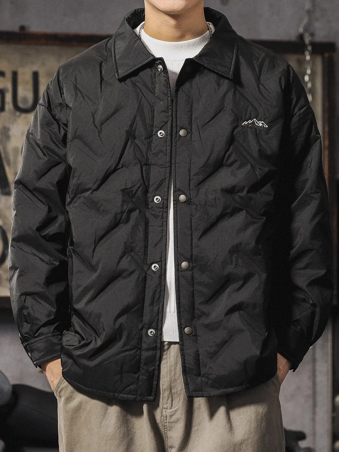 

Men's Lightweight Thiened Warm Du down Jaet Large Size Casual Faionable All-Match Winter Coat Sli And Haome