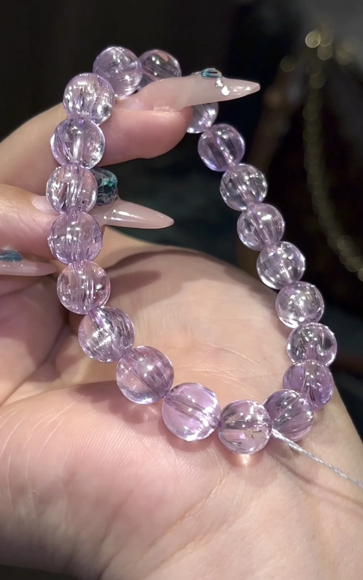 

10 мм натуральный браслет-кунзит, ювелирные изделия для женщин, мужчин, подарок любви, целебный кристалл, бразильские круглые бусины, нити драгоценных камней AAAAA