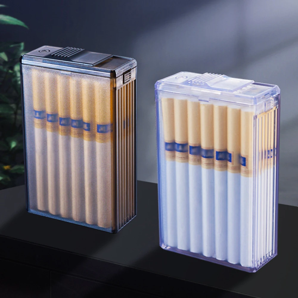 20 Cigarette Case Plastic Portable Rough Cigarette Storage Box King Size Moistureproof Sealed Cigarette Case Smoking Accessories