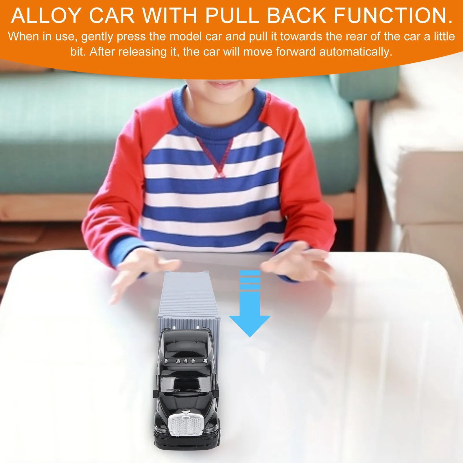 Alloy Car Model Car  Children Car  Alloy Simulation Container Car Model Children Kid Pull Back Car  with Sound Light