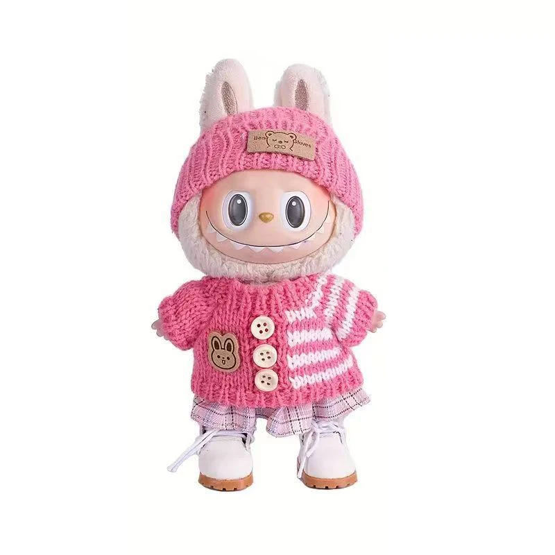 

Одежда для 17 см, дизайнерские аксессуары для Labubu, подходит для V1 V2 V3, подвески Labubu, милый модный подарок на день рождения