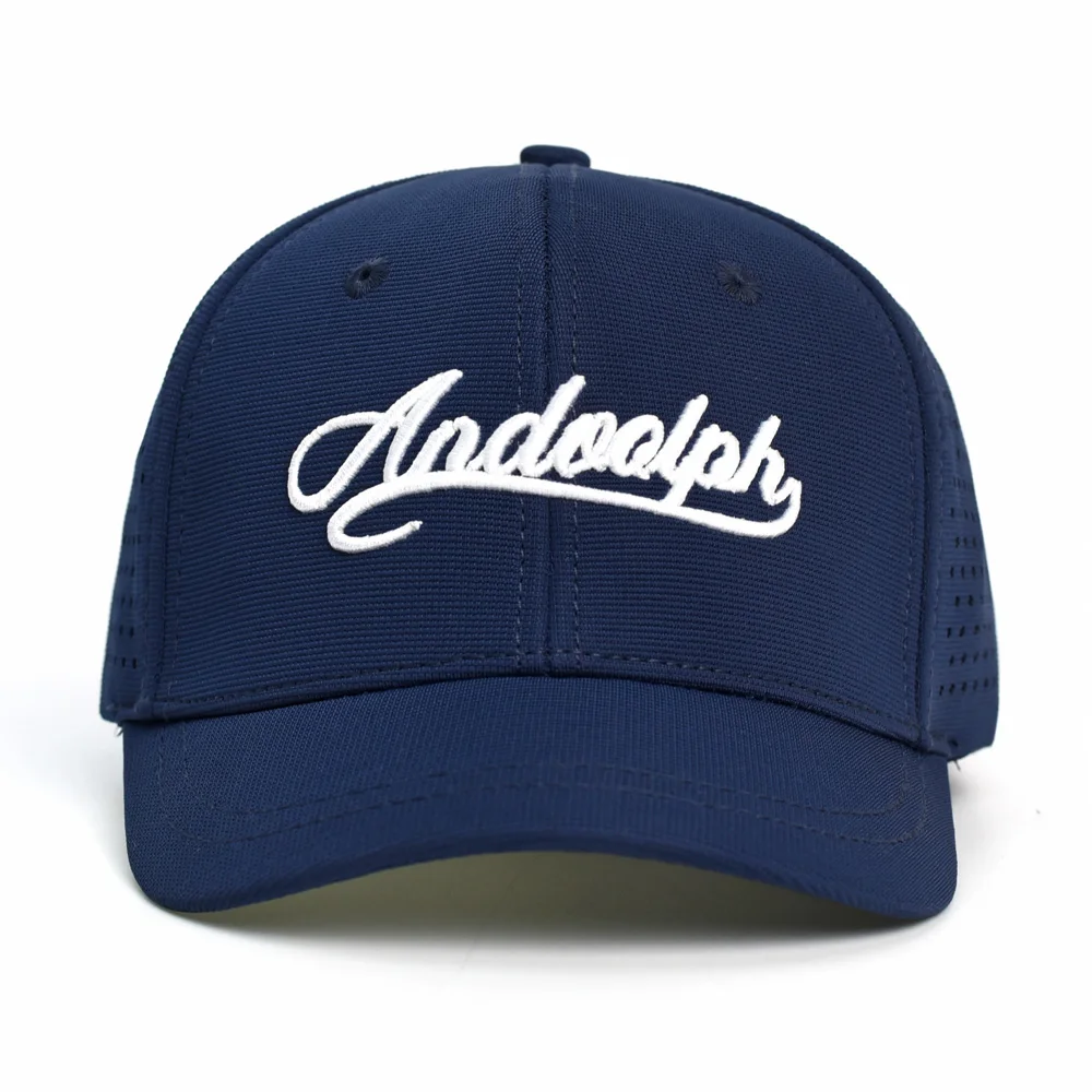 Mesh-Baseballkappe mit kurzem Schirm und geschlossener Rückseite für Herren und Damen – Atmungsaktive Snapback-Mütze, passende Dad-Hat, verstellbar, einfarbig im Trucker-Stil – Detail 8