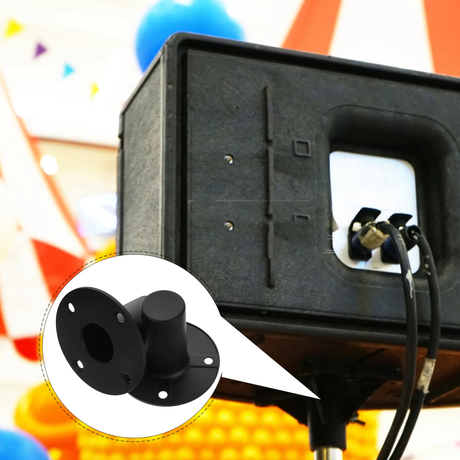 

2Pcs Speaker Bracket Professional Stage Stand Iron Base Aluminum Alloy Tray Easy Install Performance